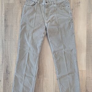 L.L.Bean Men’s Corduroy Pants 36x34 Beige Tan Cotton Classic Fit Casual